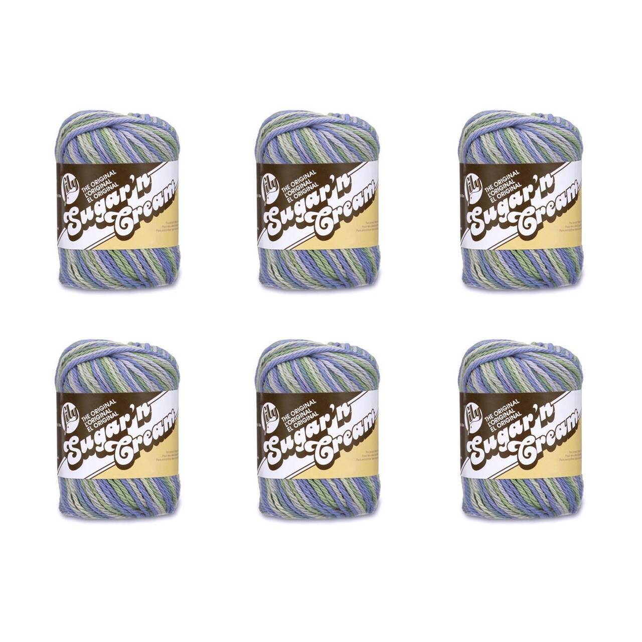 Lily Sugar'N Cream Countryside Yarn - 6 Pack of 57g/2oz - Cotton - 4 Medium (Worsted) - 95 Yards - Knitting/Crochet